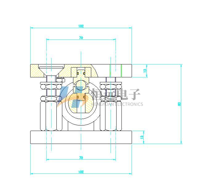 HY-UW-M 规格图：外形尺寸标注图（端视），标注 102、79、13、60、18